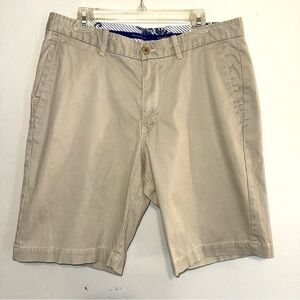 Tommy Bahama Men’s Ivory Flat Front Shorts Size 35 Marlin Logo Cotton